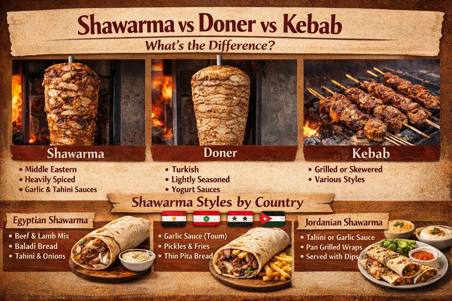 Shawarma vs Döner vs Kebab - An Avid Traveller 
